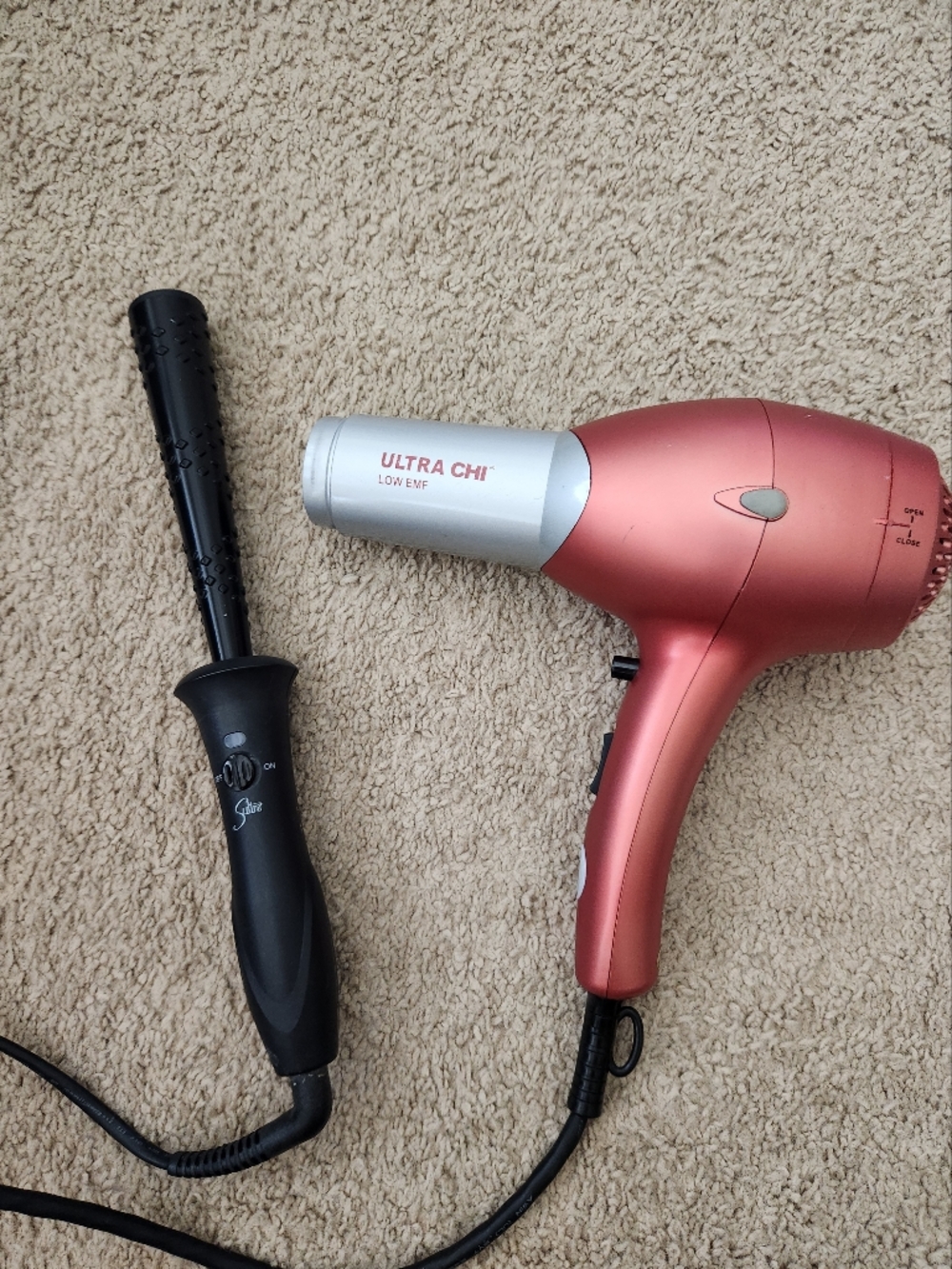 ULTRA CHI Hair Dryer in Metallic Rose And Sultra Reverse Wand